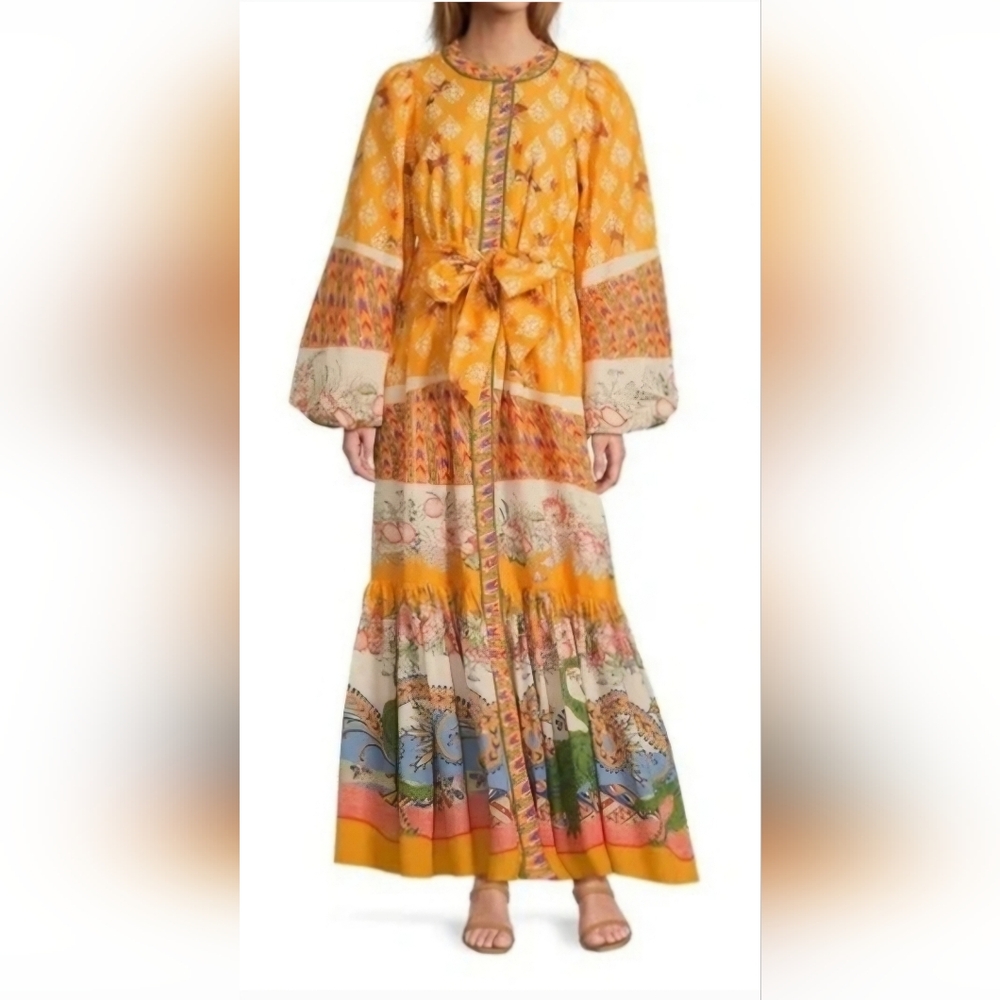 NWT A Loves A Boho Maxi Dress • Yellow Floral • Size XL
